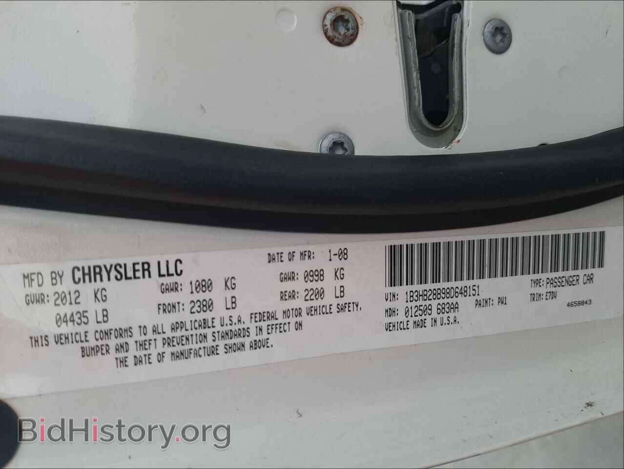 2008 DODGE CALIBER - VIN: 1B3HB28B98D648151 - Photo 10