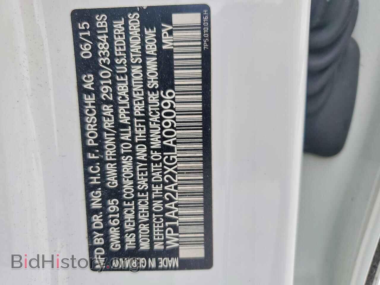 2016 PORSCHE CAYENNE - VIN: WP1AA2A2XGLA09096 - Фото 14