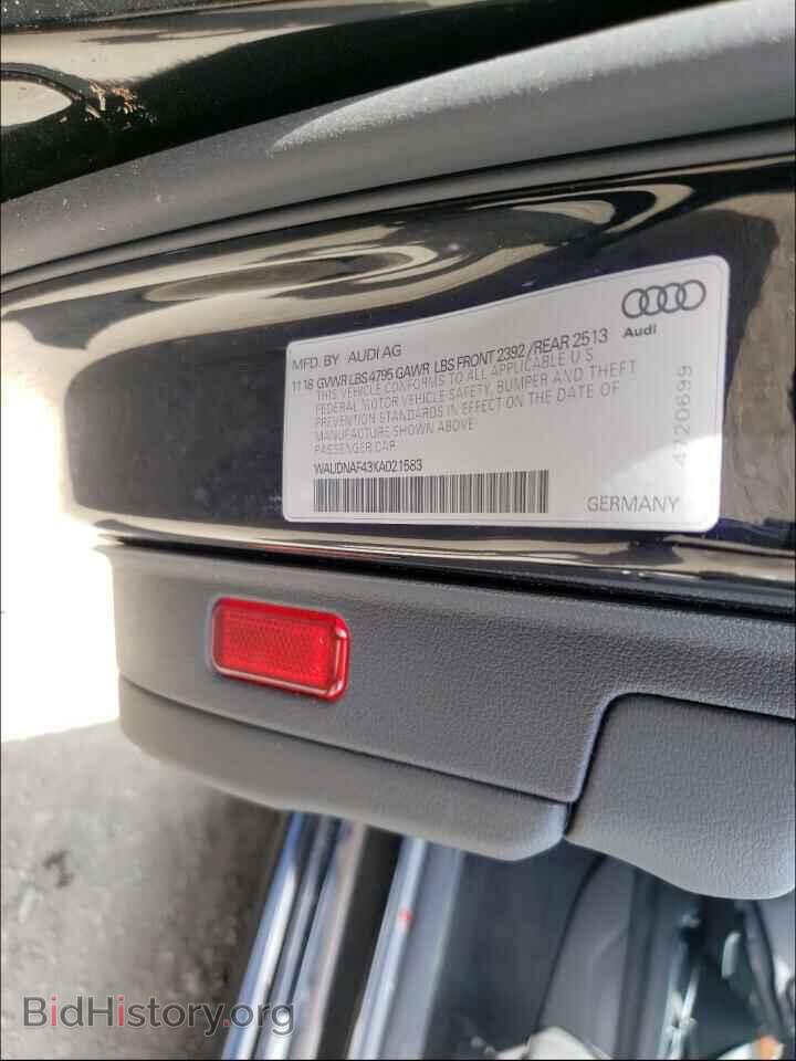 2019 AUDI A4 - VIN: WAUDNAF43KA021583 - Фото 10