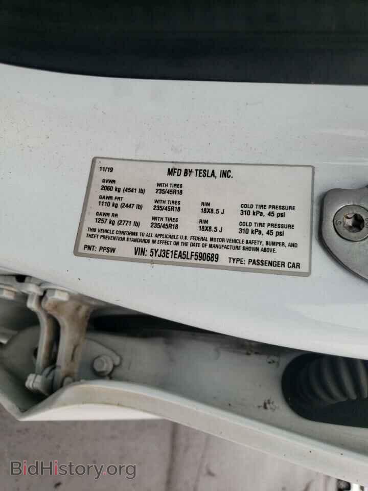 2020 TESLA MODEL 3 - VIN: 5YJ3E1EA5LF590689 - Фото 10