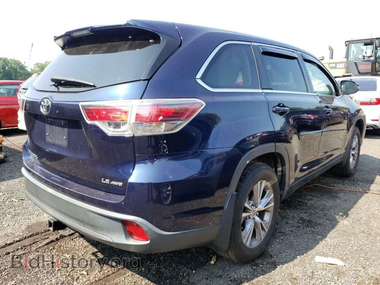2014 TOYOTA HIGHLANDER - VIN: 5TDBKRFHXES056861 - Фото 3