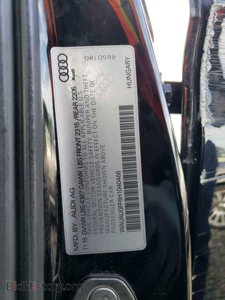2017 AUDI A3 - VIN: WAUAUGFF6H1040468 - Фото 10