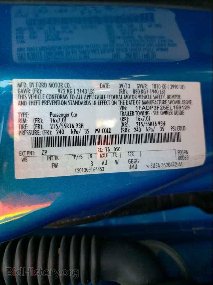 2014 FORD FOCUS - VIN: 1FADP3F25EL159129 - Фото 10