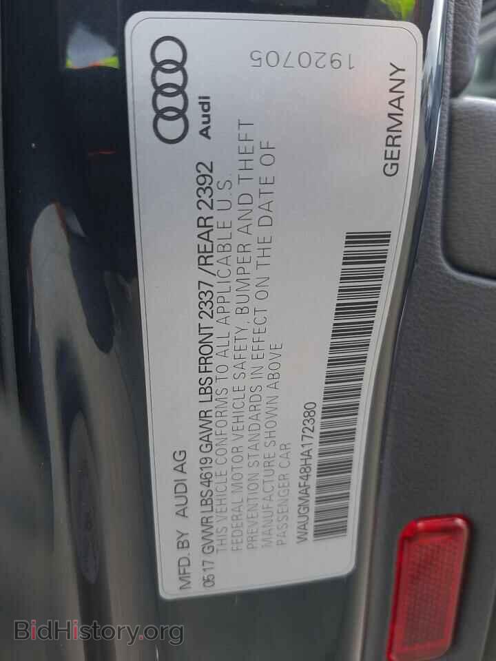 2017 AUDI A4 - VIN: WAUGMAF48HA172380 - Фото 10