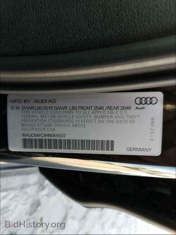 2017 AUDI A6 - VIN: WAUC8AFC9HN055507 - Фото 10