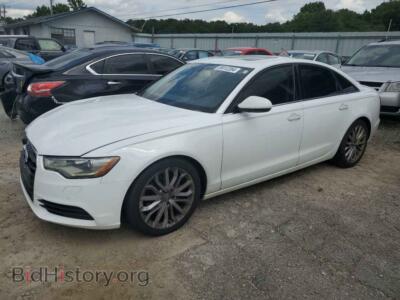 2013 Audi A6 Premium Plus, white — VIN WAUDFAFC2DN011787, Copart