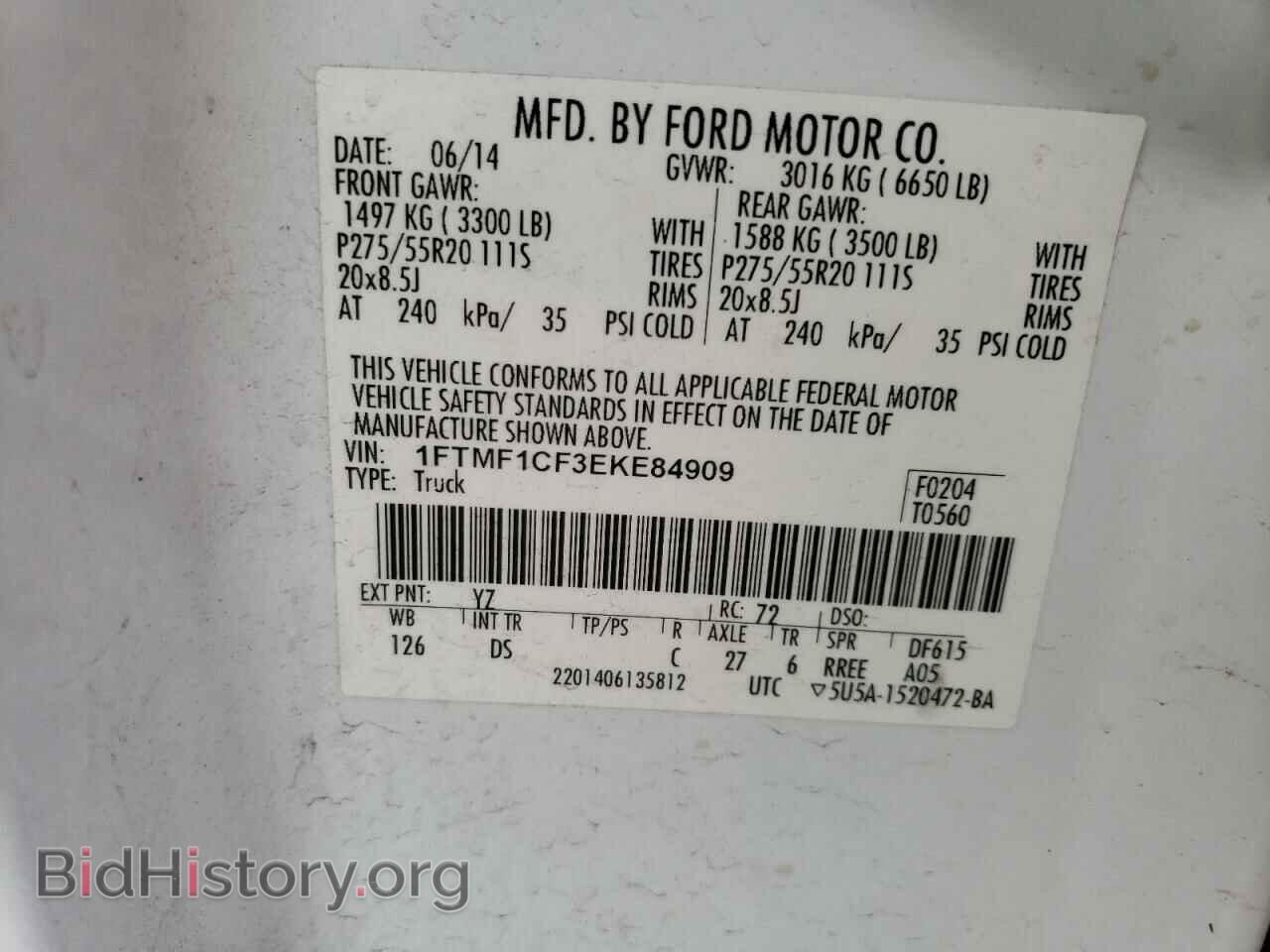 2014 FORD All Models - VIN: 1FTMF1CF3EKE84909 - Photo 12