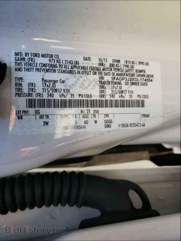 2013 FORD FOCUS - VIN: 1FADP3J2XDL174554 - Фото 10