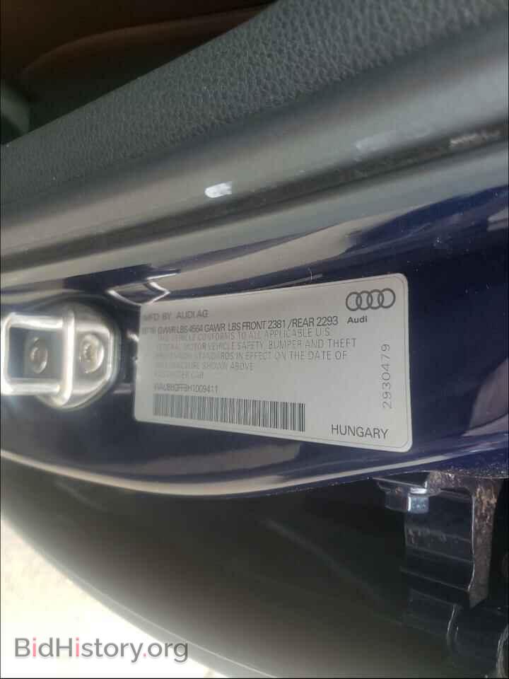2017 AUDI A3 - VIN: WAUB8GFF8H1009411 - Фото 10