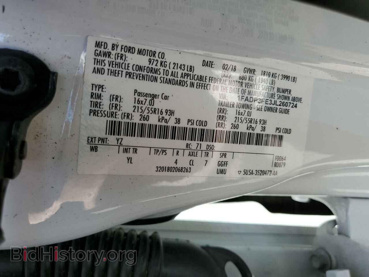 2018 FORD FOCUS - VIN: 1FADP3FE3JL260724 - Фото 12