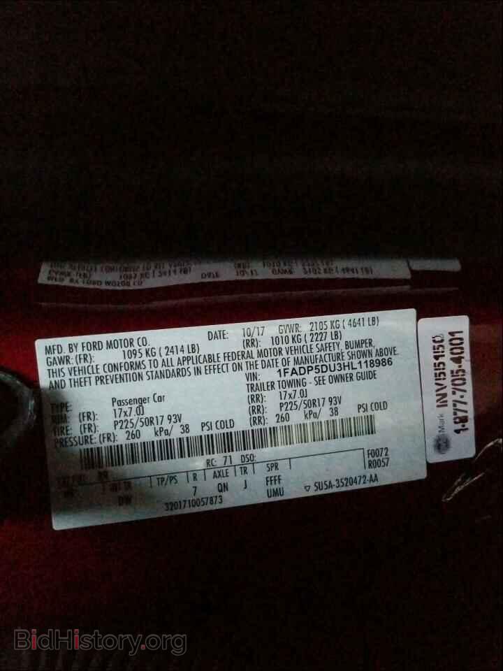 2017 FORD CMAX - VIN: 1FADP5DU3HL118986 - Photo 10