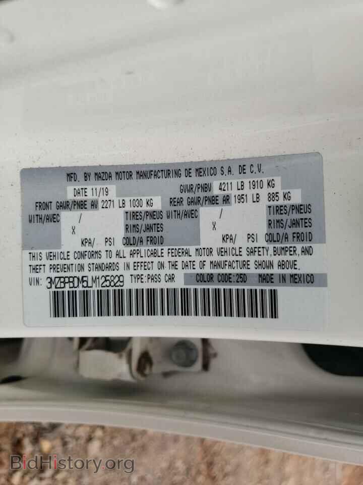 2020 MAZDA 3 - VIN: 3MZBPBDM5LM125829 - Фото 10