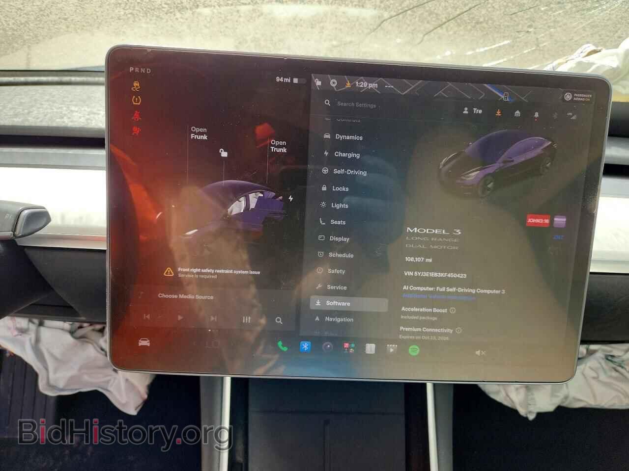 2019 TESLA MODEL 3 - VIN: 5YJ3E1EB3KF450423 - Фото 9