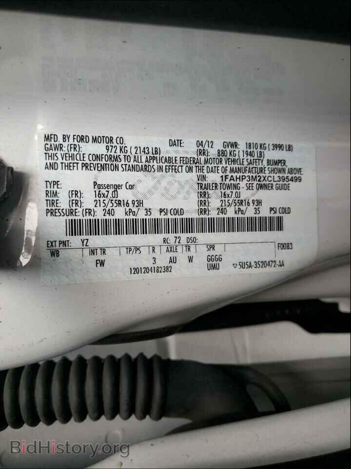 2012 FORD FOCUS - VIN: 1FAHP3M2XCL395499 - Фото 10