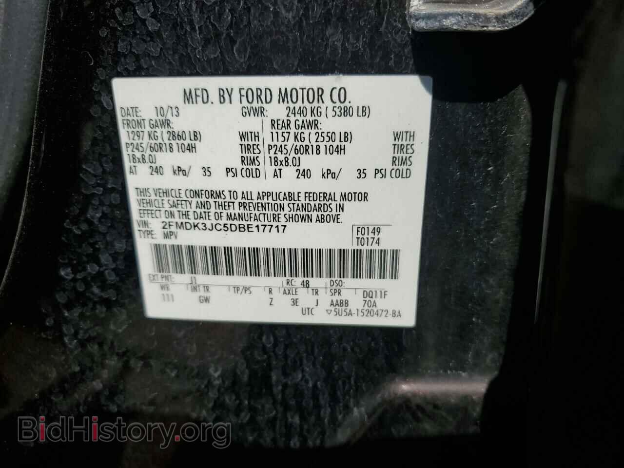 2013 FORD EDGE - VIN: 2FMDK3JC5DBE17717 - Photo 12