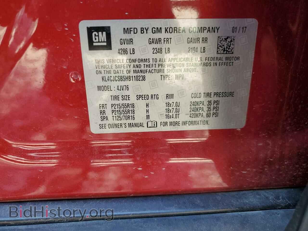 2017 BUICK ENCORE - VIN: KL4CJCSB5HB110238 - Photo 13