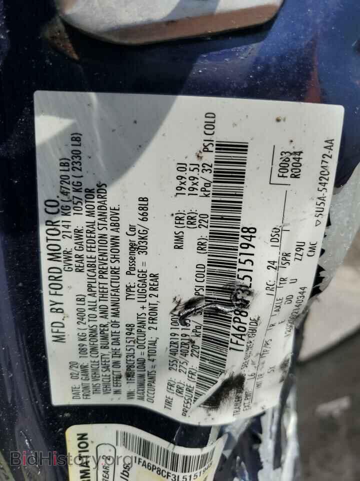 2020 FORD MUSTANG - VIN: 1FA6P8CF3L5151948 - Фото 13
