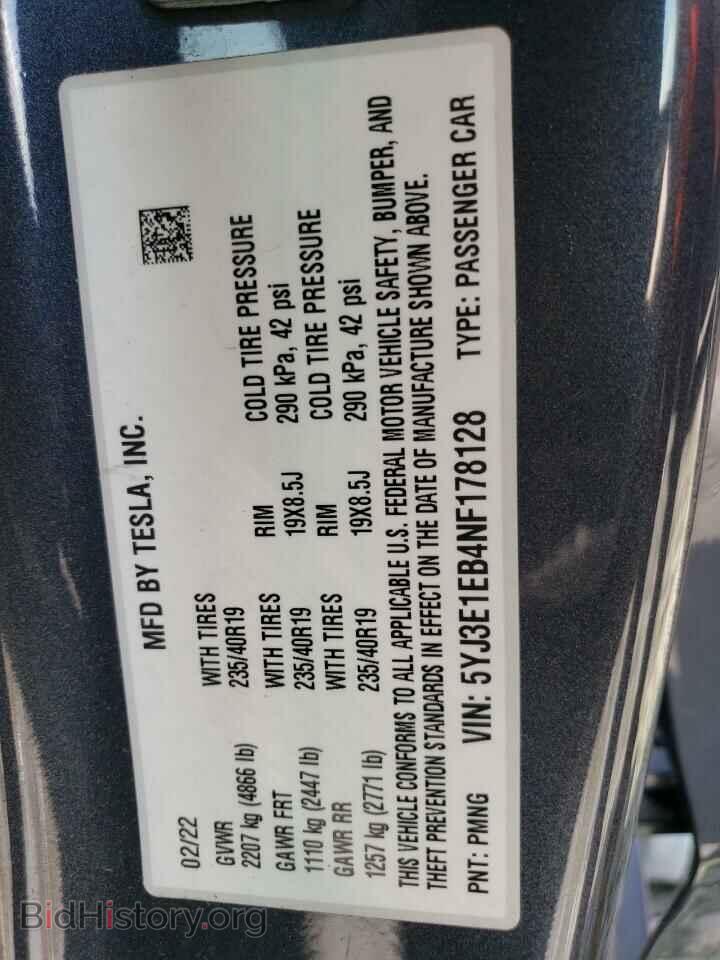 2022 TESLA MODEL 3 - VIN: 5YJ3E1EB4NF178128 - Photo 12