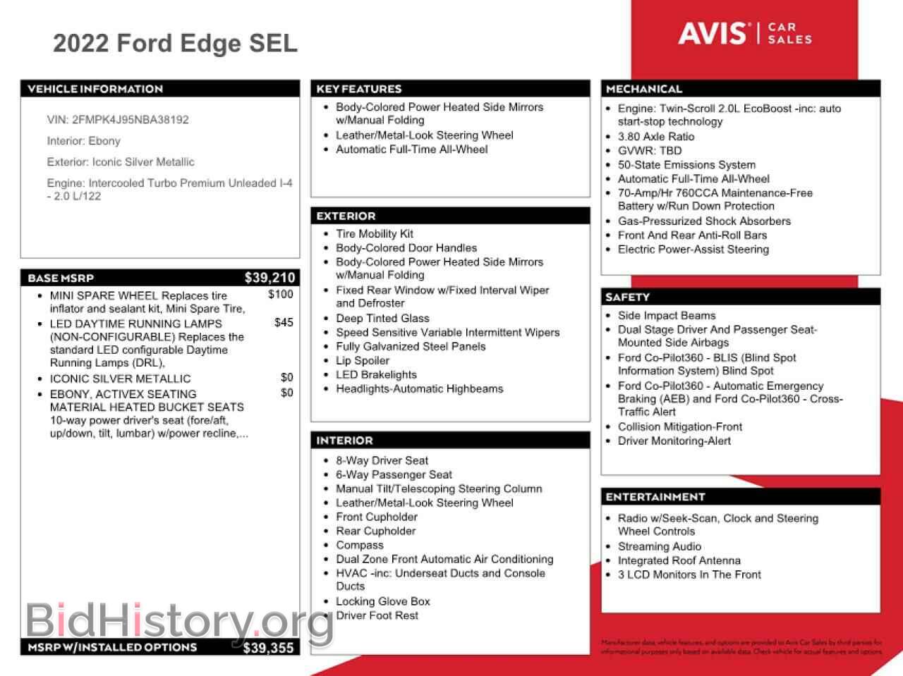 2022 FORD EDGE - VIN: 2FMPK4J95NBA38192 - Фото 13