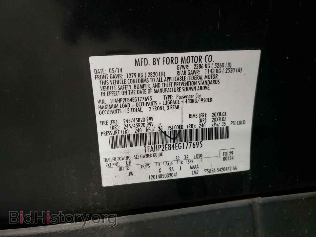 2014 FORD TAURUS - VIN: 1FAHP2E84EG177695 - Photo 10
