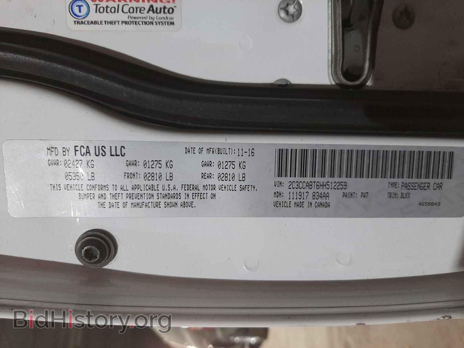 2017 CHRYSLER 300 - VIN: 2C3CCABT6HH512259 - Фото 10