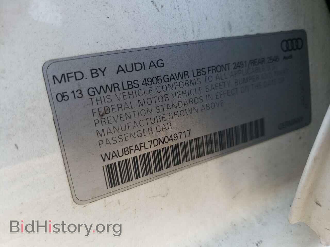 2013 AUDI A4 - VIN: WAUBFAFL7DN049717 - Photo 10