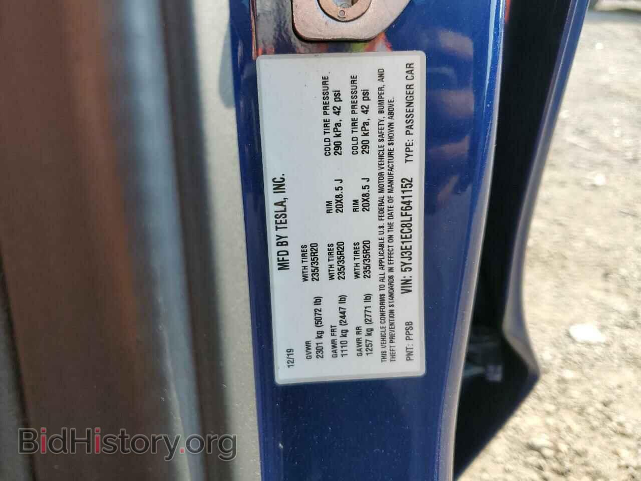 2020 TESLA MODEL 3 - VIN: 5YJ3E1EC8LF641152 - Фото 12