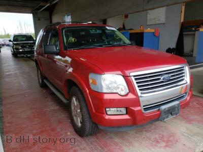 2010 Ford EXPLORER Explorer X, красный — VIN 1FMEU7DE9AUA46456, Copart