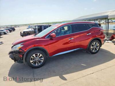 2016 Nissan MURANO SL, красный — VIN 5N1AZ2MH6GN131724, Copart