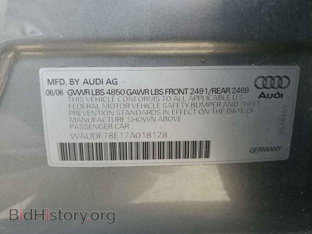 2007 AUDI A4 - VIN: WAUDF78E17A018128 - Фото 12