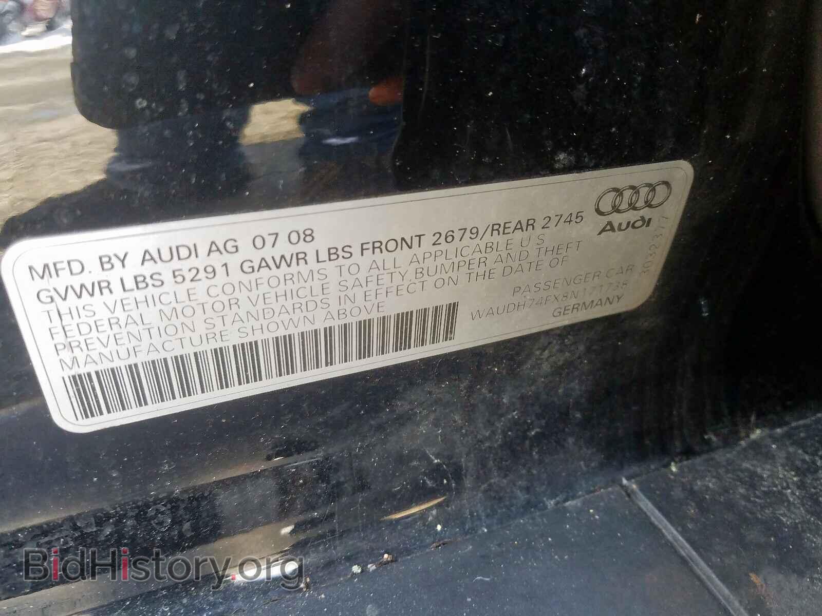 2008 AUDI A6 - VIN: WAUDH74FX8N171738 - Фото 10