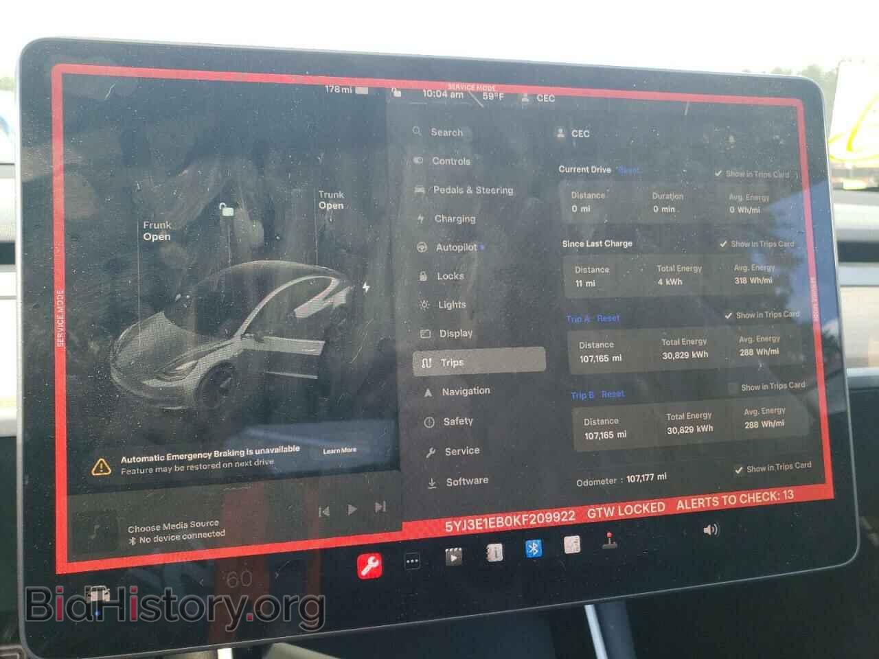 2019 TESLA MODEL 3 - VIN: 5YJ3E1EB0KF209922 - Photo 9