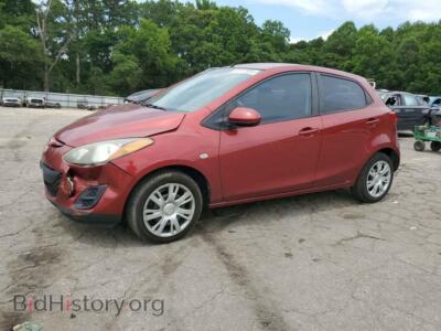 2014 Mazda 2 Sport, темно-бордовый — VIN JM1DE1KZ8E0187712, Copart