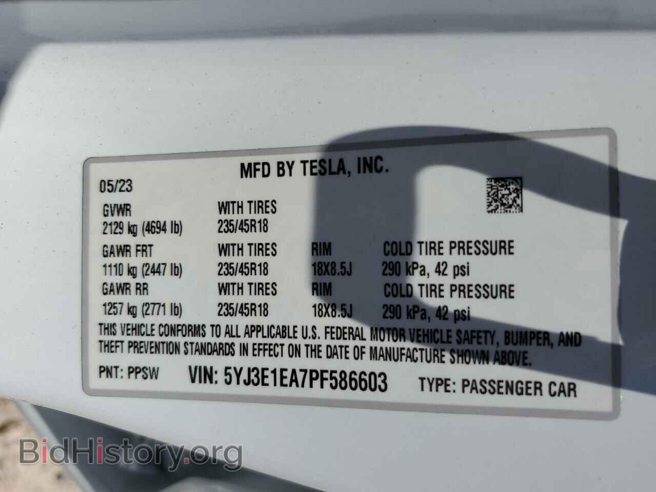 2023 TESLA MODEL 3 - VIN: 5YJ3E1EA7PF586603 - Photo 12