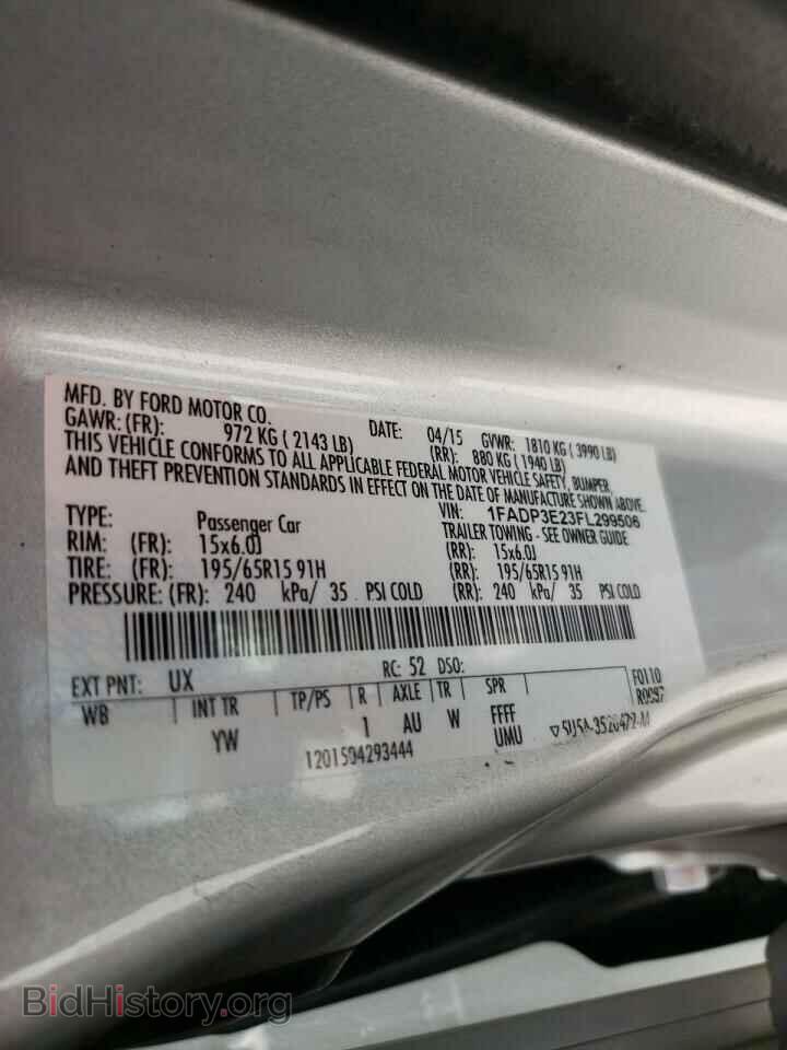 2015 FORD FOCUS - VIN: 1FADP3E23FL299506 - Фото 10