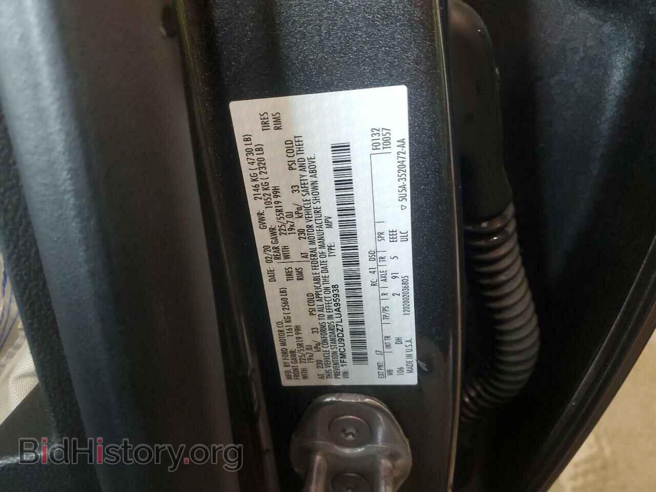 2020 FORD ESCAPE - VIN: 1FMCU9DZ7LUA95938 - Photo 14