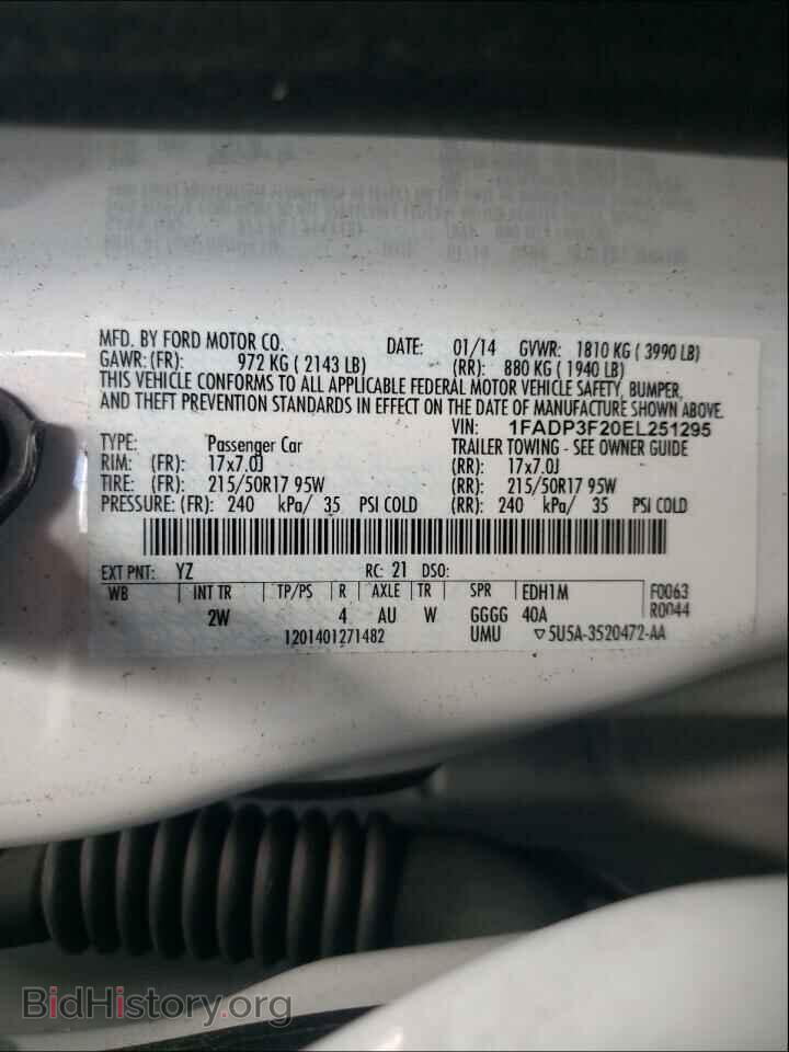 2014 FORD FOCUS - VIN: 1FADP3F20EL251295 - Фото 10