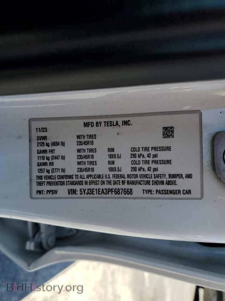 2023 TESLA MODEL 3 - VIN: 5YJ3E1EA3PF687668 - Photo 12