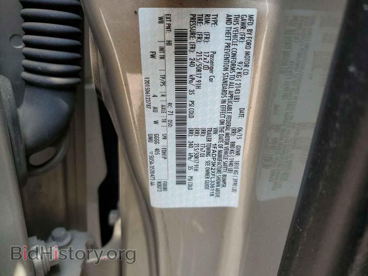 2015 FORD FOCUS - VIN: 1FADP3K2XFL336118 - Фото 13
