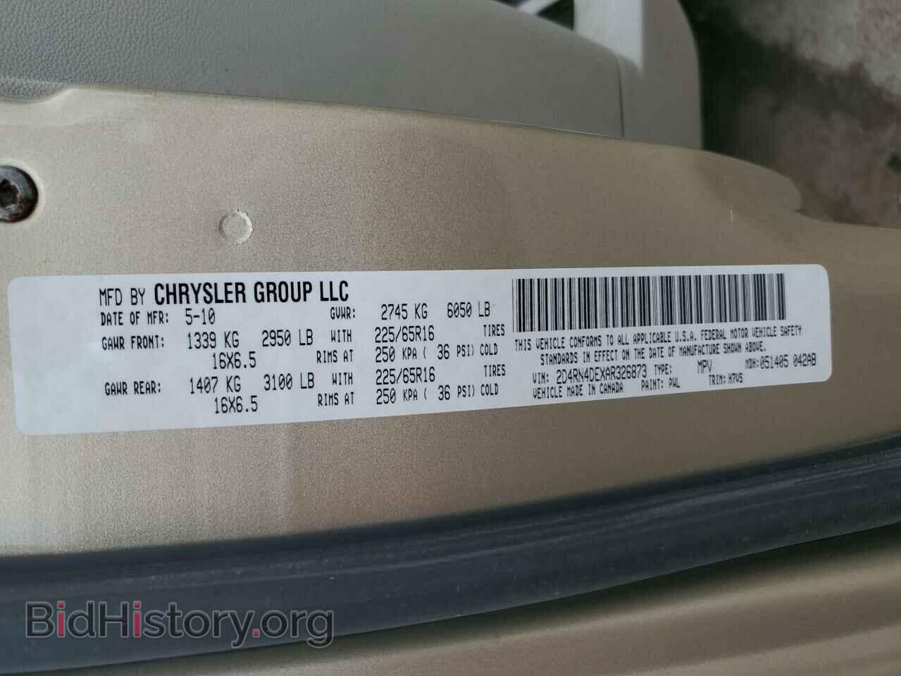 2010 DODGE CARAVAN - VIN: 2D4RN4DEXAR326873 - Photo 13
