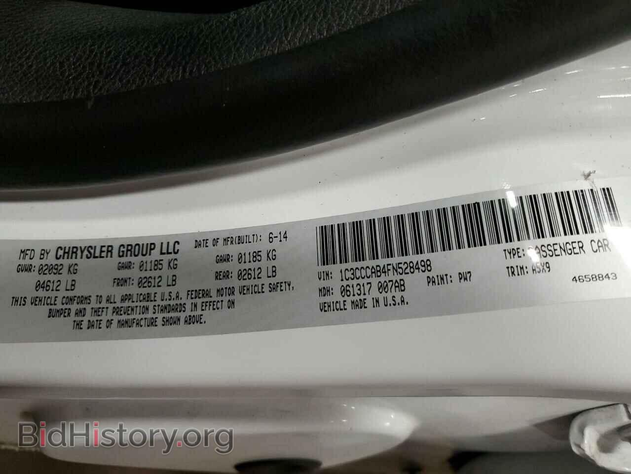 2015 CHRYSLER 200 - VIN: 1C3CCCAB4FN528498 - Фото 13