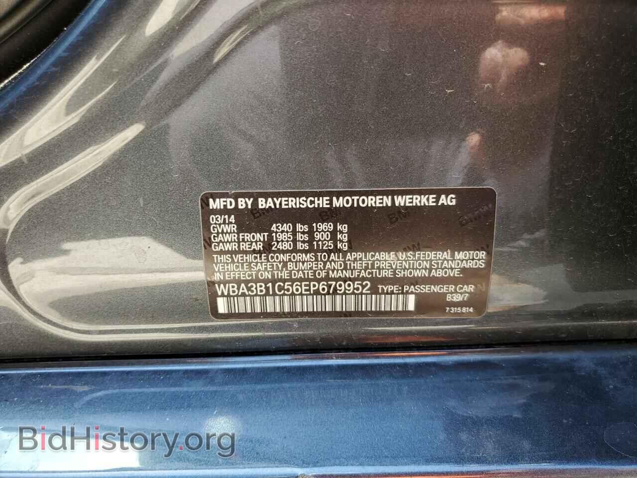 2014 BMW 3 SERIES - VIN: WBA3B1C56EP679952 - Фото 12