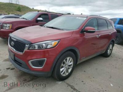 2017 Kia SORENTO LX, красный — VIN 5XYPGDA55HG329150, Copart