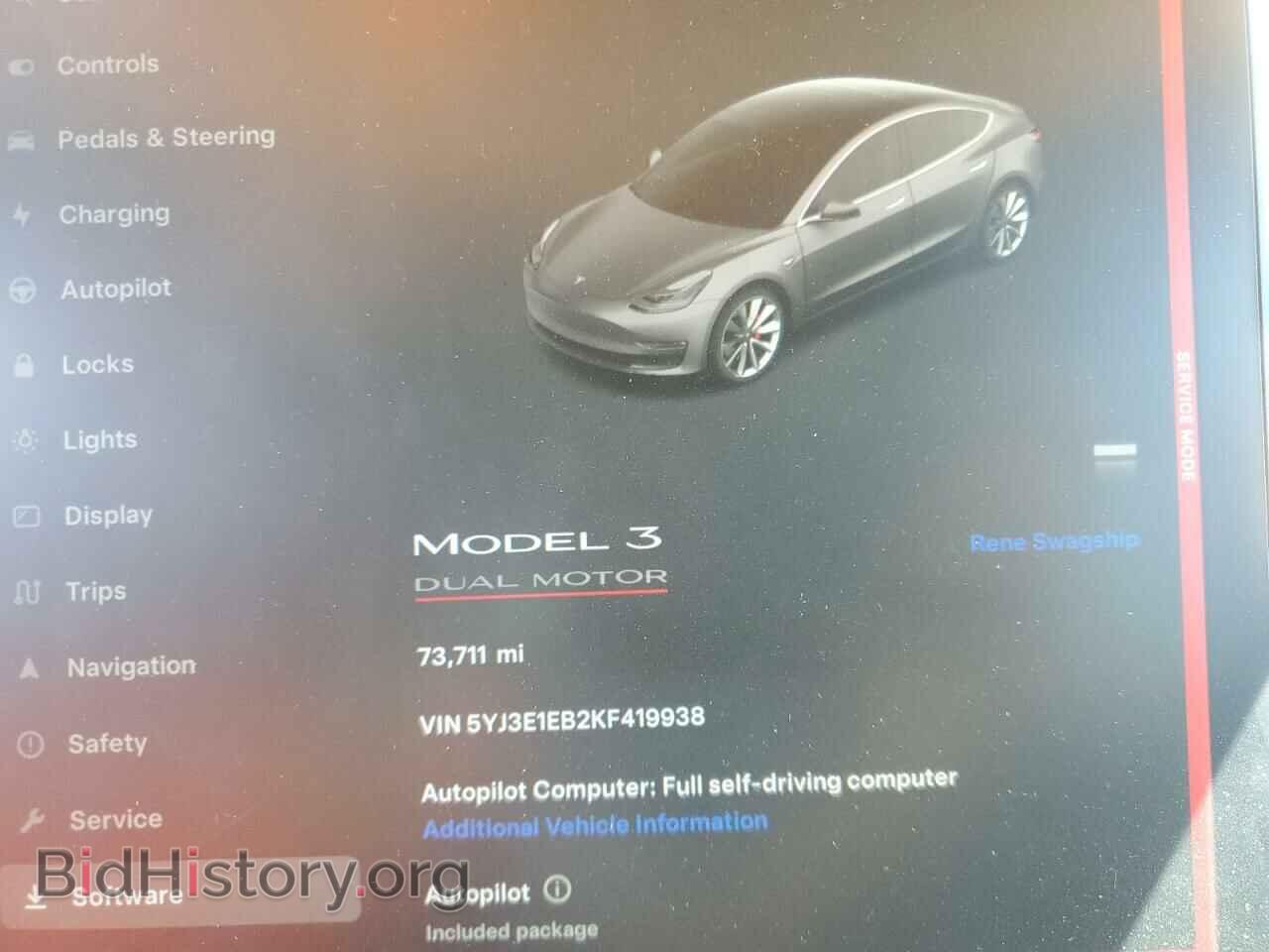 2019 TESLA MODEL 3 - VIN: 5YJ3E1EB2KF419938 - Фото 9