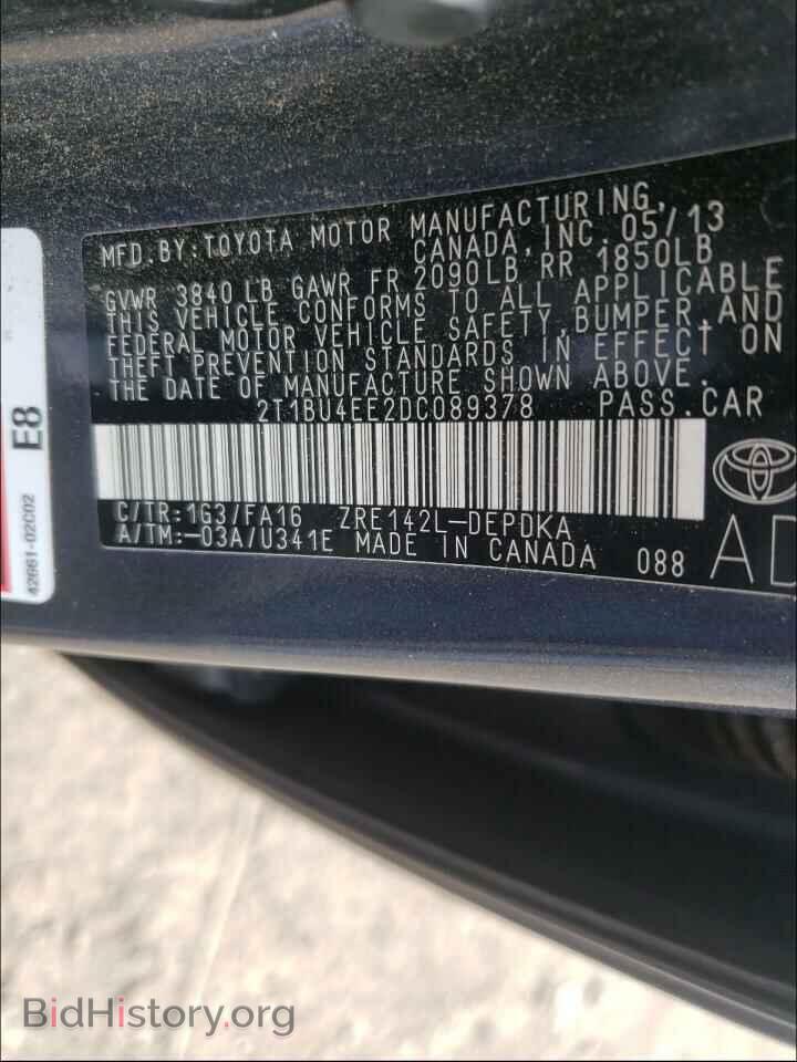 2013 TOYOTA COROLLA - VIN: 2T1BU4EE2DC089378 - Photo 10
