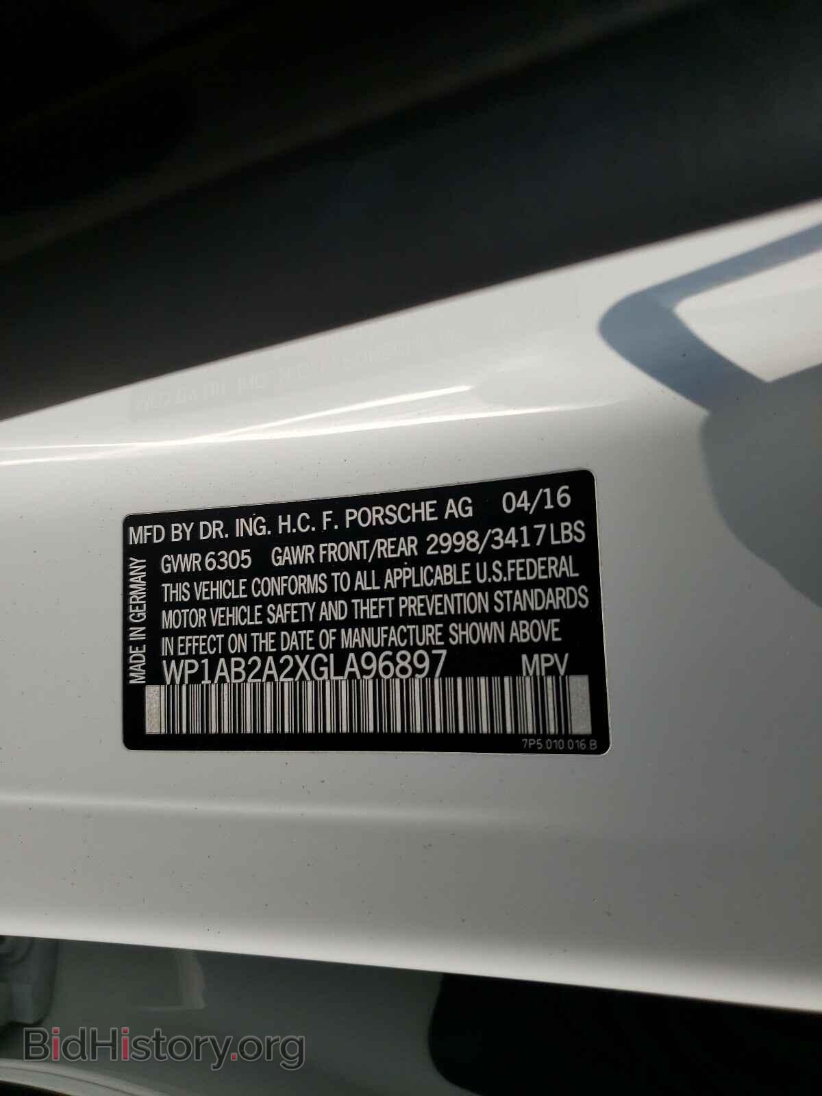 2016 PORSCHE CAYENNE - VIN: WP1AB2A2XGLA96897 - Фото 10