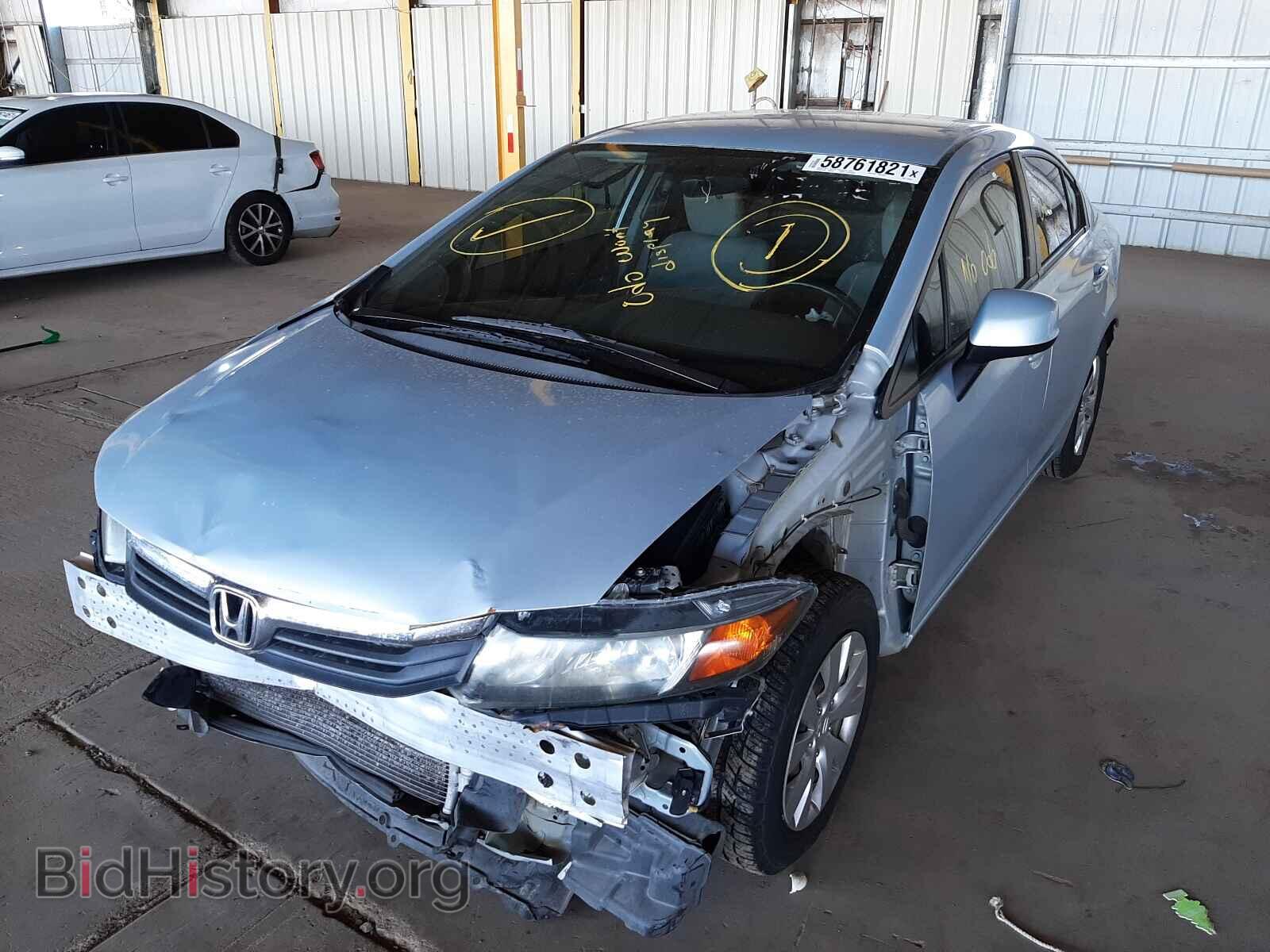 2012 HONDA CIVIC - VIN: 2HGFB2F54CH589722 - Фото 2
