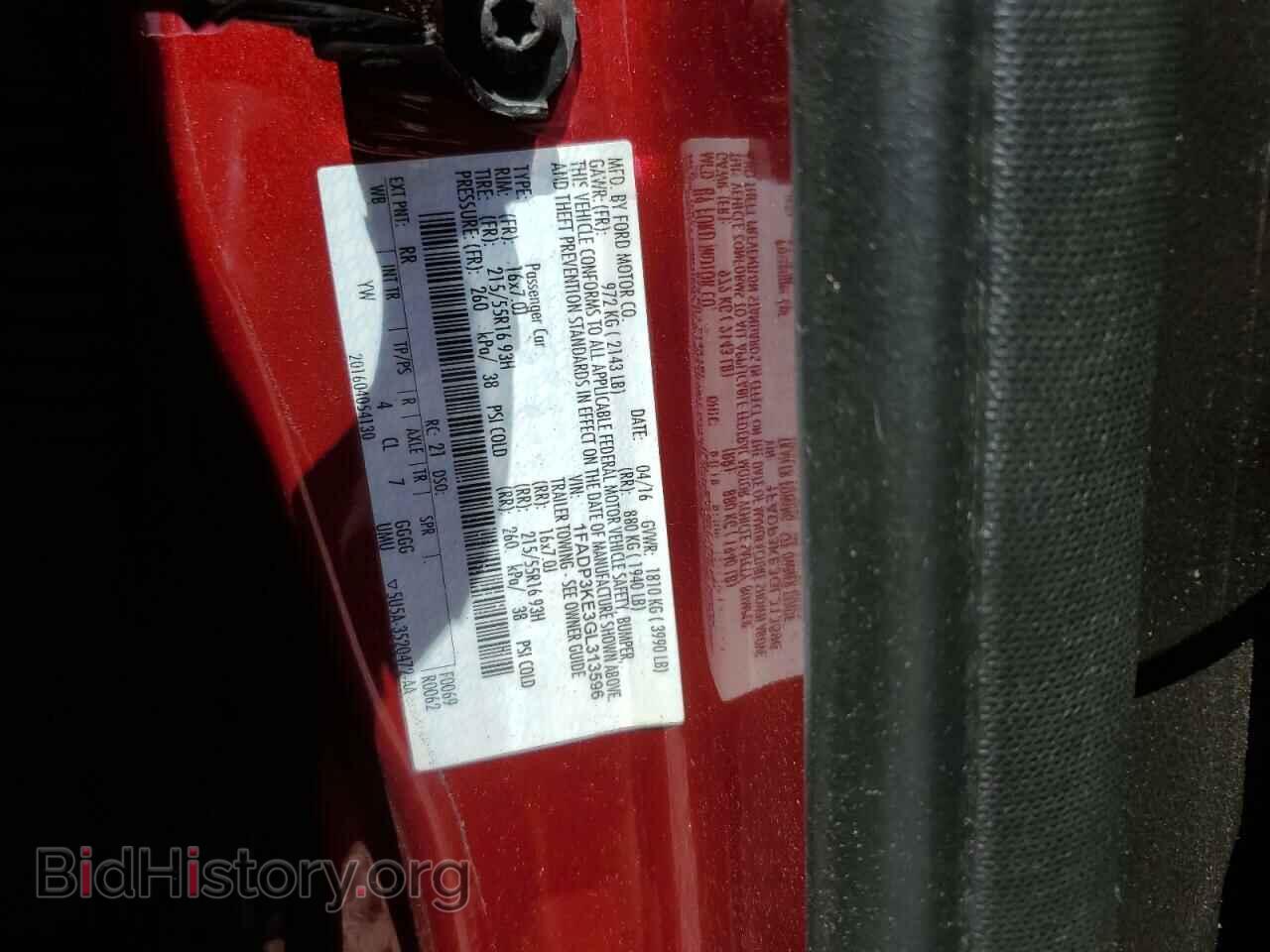 2016 FORD FOCUS - VIN: 1FADP3KE3GL313596 - Фото 12