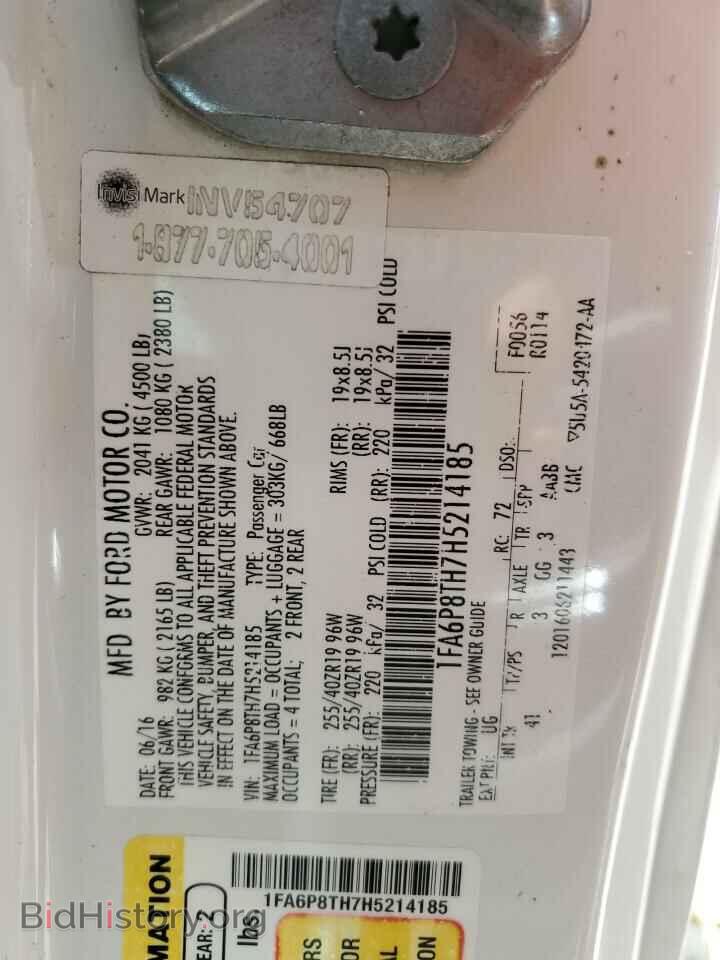 2017 FORD ALL Models - VIN: 1FA6P8TH7H5214185 - Фото 13