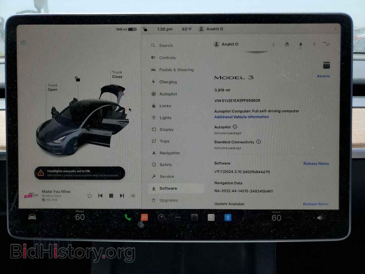 2023 TESLA MODEL 3 - VIN: 5YJ3E1EA5PF659628 - Photo 9